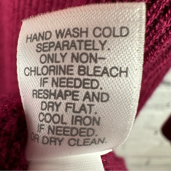 J. Jill Side Slit Wool Blend Tunic Sweater 3/4 Sleeves Longer Length Burgundy M - Picture 4 of 6